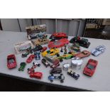 A selection of loose model cars