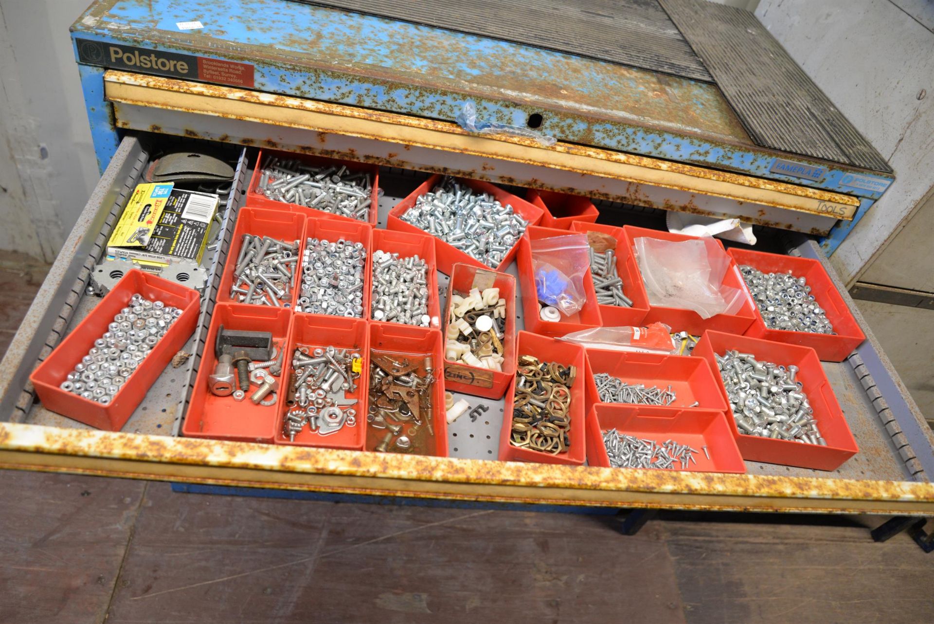 A Polstore metal workshop tool cabinet of five drawers. - Image 3 of 6