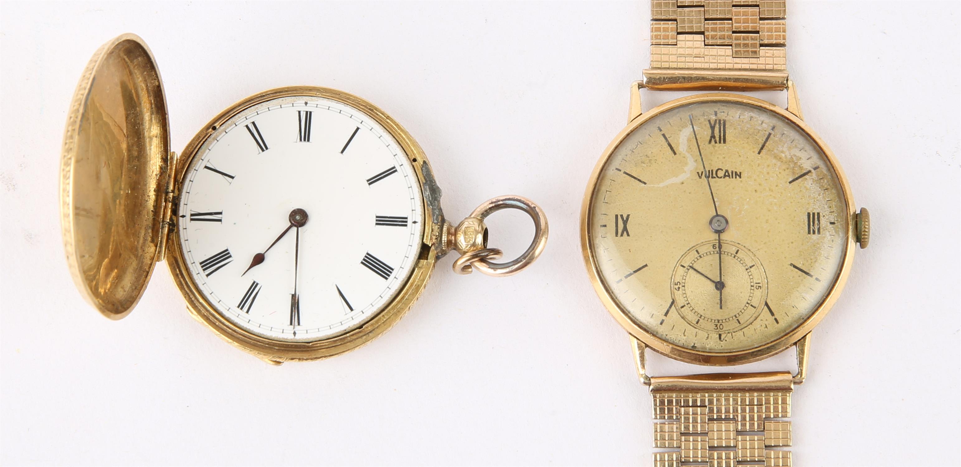 Two watches, one 35mm Vulcain wristwatch, with Roman numeral hour markers, and subsidiary seconds - Image 2 of 2