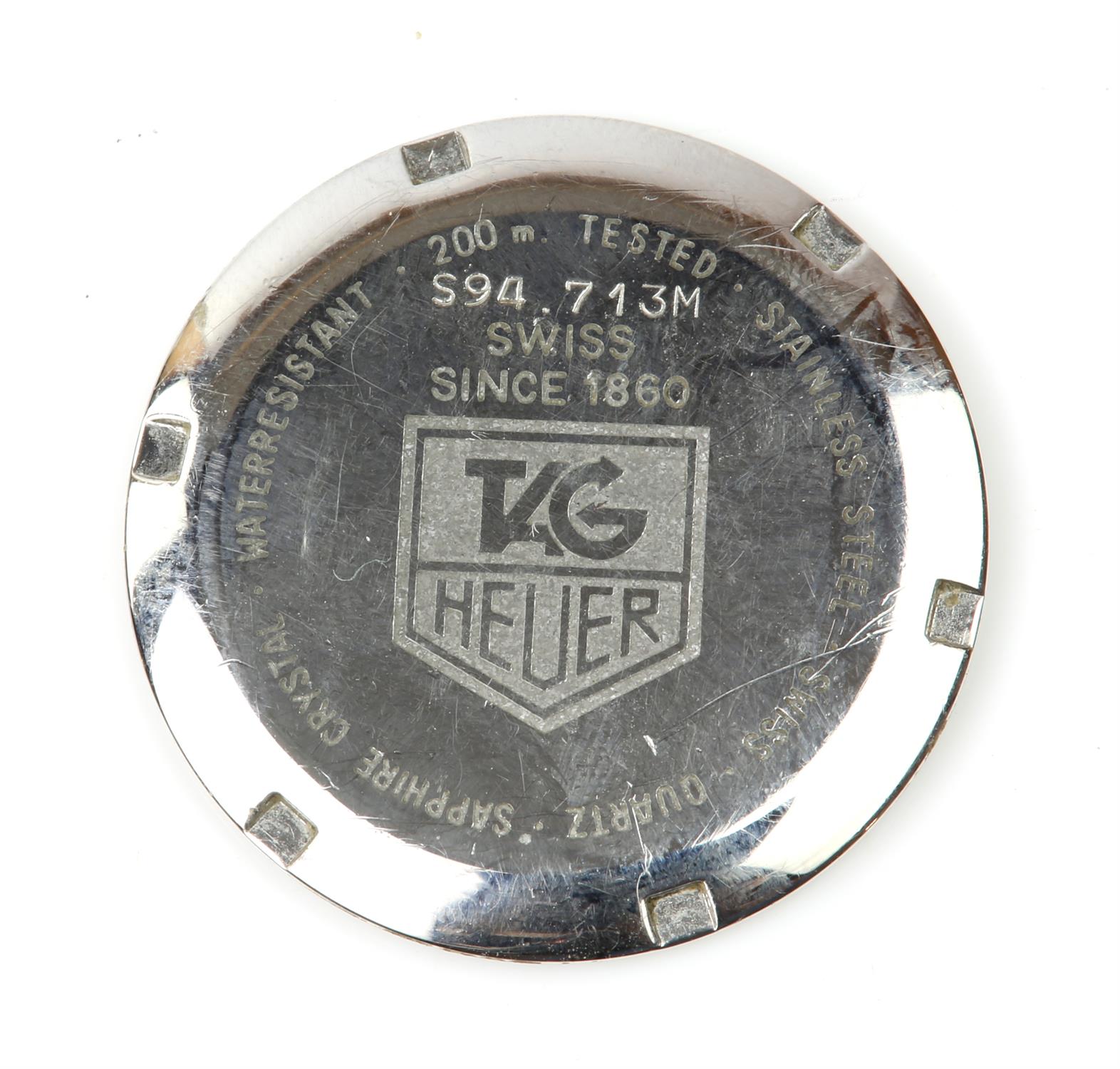 Tag Heuer, a SEL Calibre S94. 713M/E wristwatch, fitted with a unidirectional bezel, - Image 5 of 5