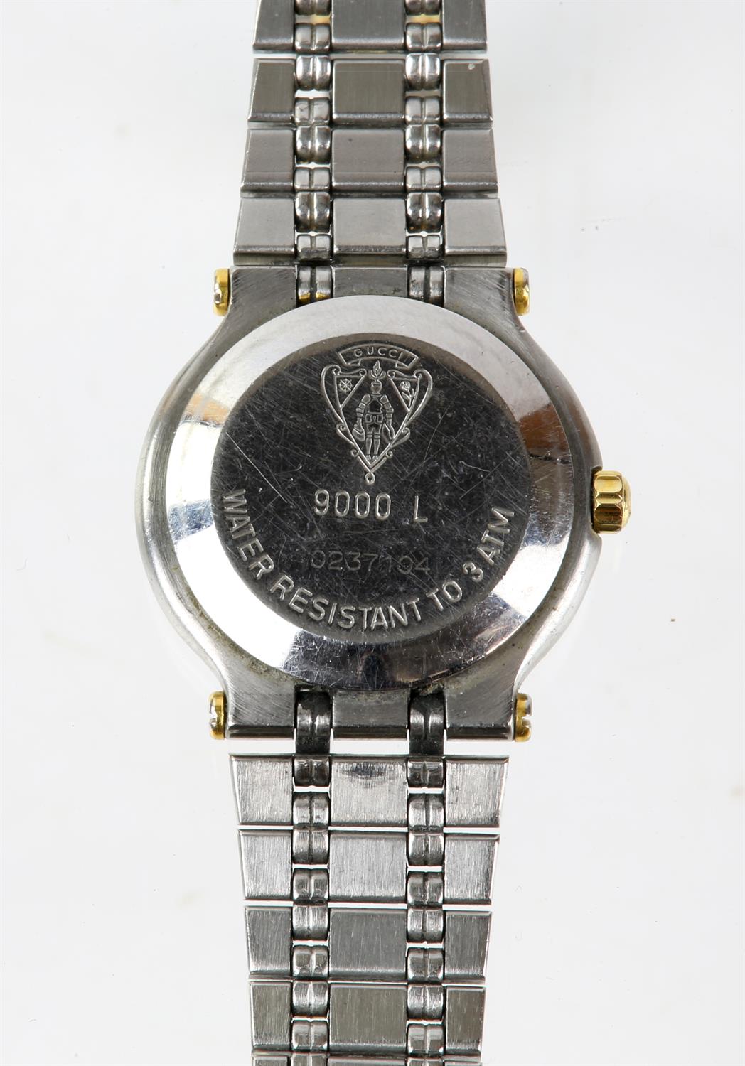 Ladies Gucci wristwatch, model 9000L, with circular cream dial, baton hour markers, - Image 6 of 6