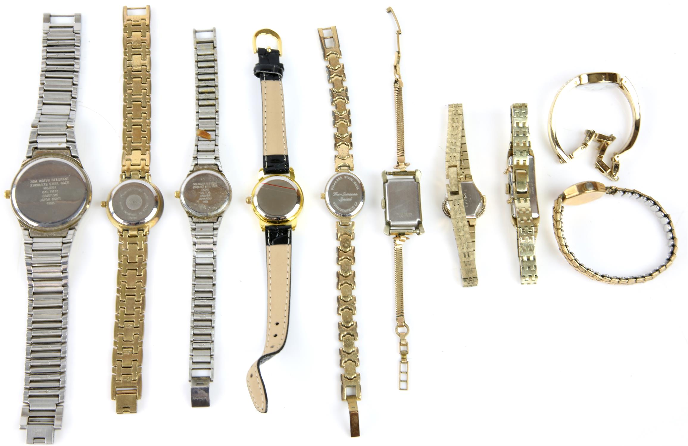 A collection of ten vintage watches, including ladies Excalibur with a 9ct gold case, - Image 3 of 3