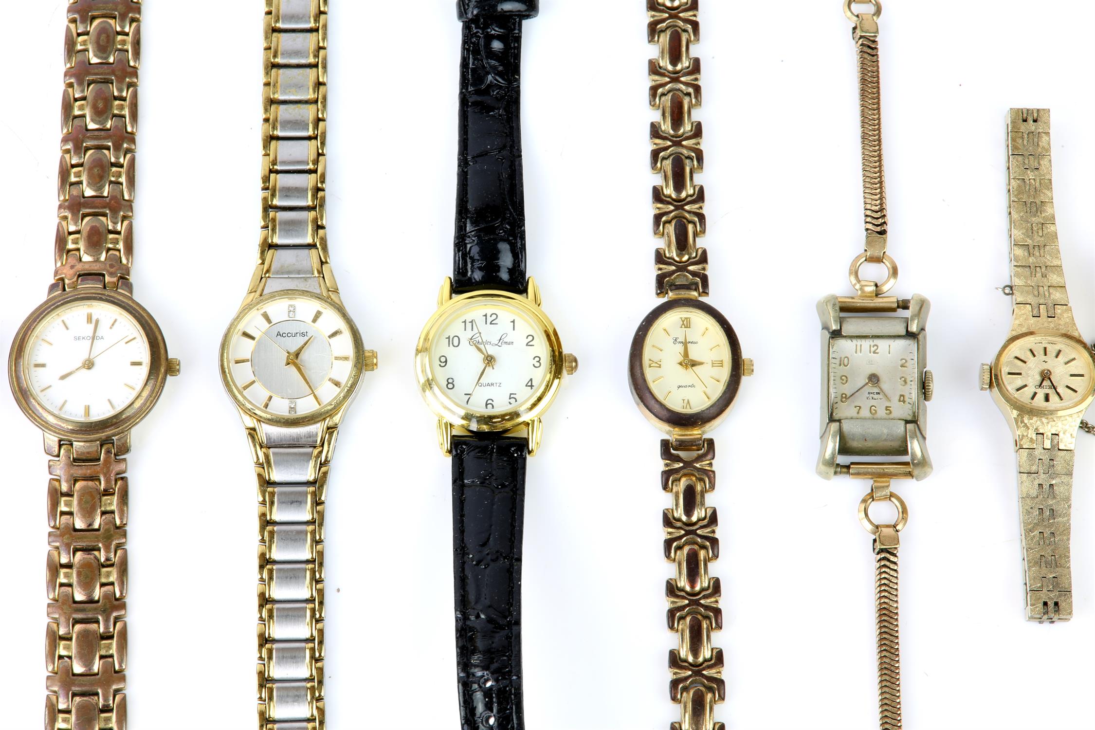 A collection of ten vintage watches, including ladies Excalibur with a 9ct gold case, - Image 2 of 3