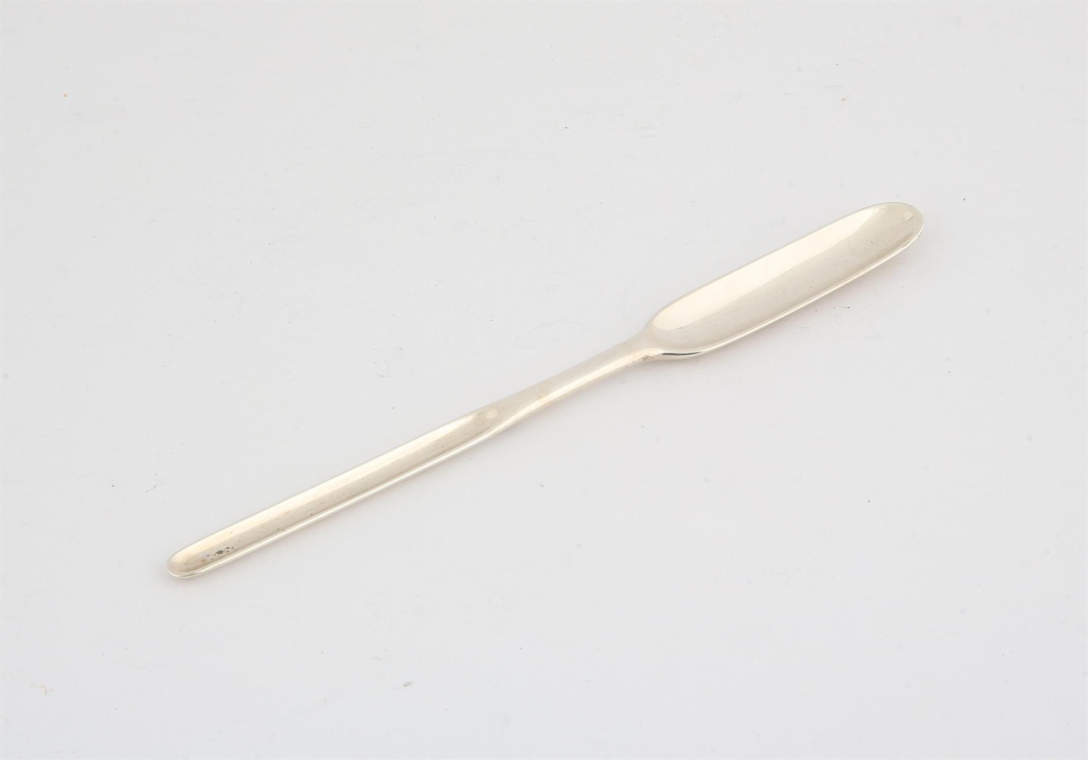 George I/II silver marrow scoop by Paul Hanet, 8" SILVER COLLECTION OF SIR RAY TINDLE CBE DL