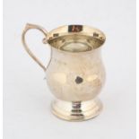 Silver baluster shaped cream jug, 4.1 ozs 129 grams SILVER COLLECTION OF SIR RAY TINDLE CBE DL