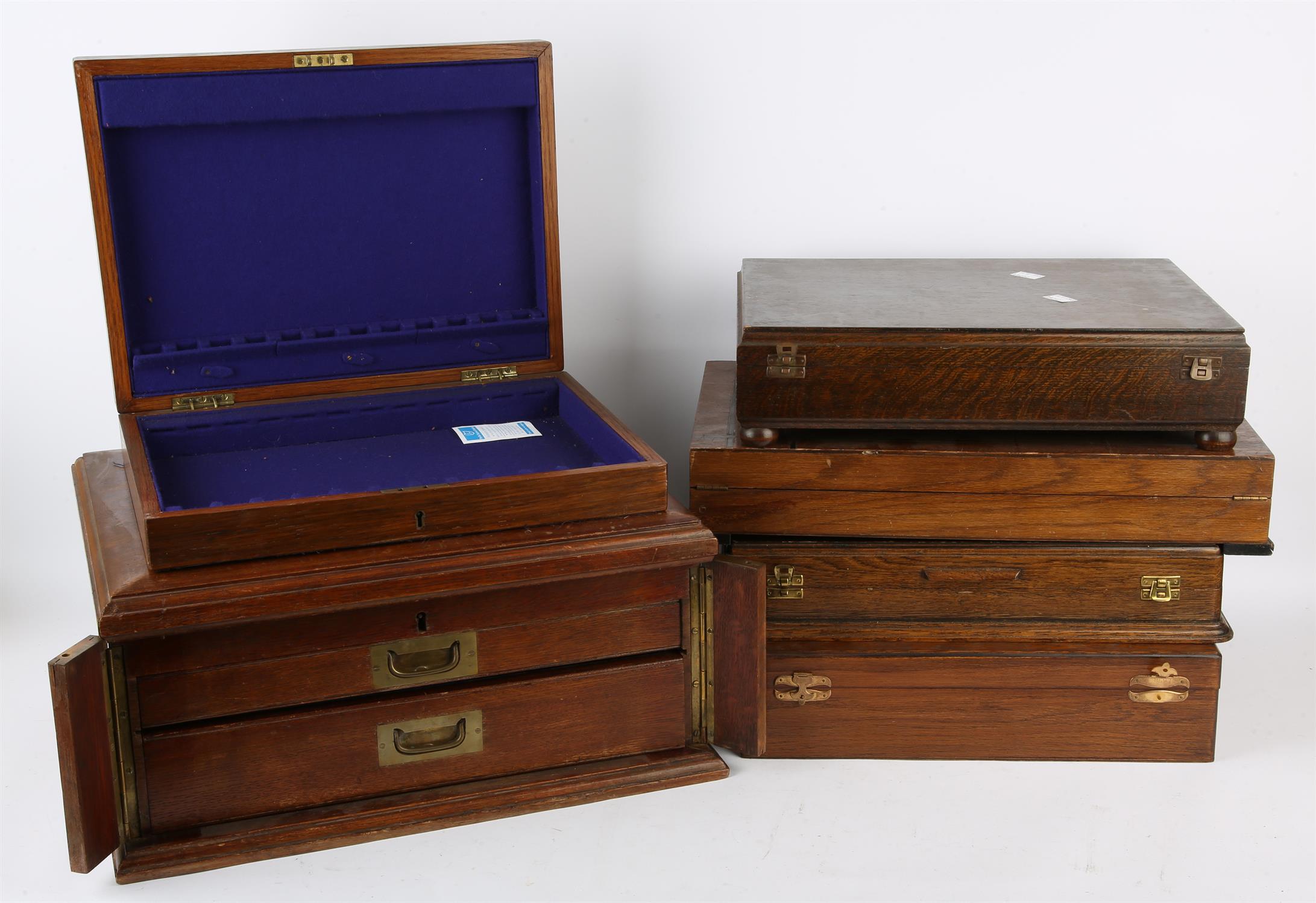 A collection of silver and other boxes (empty) SILVER COLLECTION OF SIR RAY TINDLE CBE DL