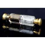 Victorian silver-gilt mounted double-ended scent bottle, by Sampson Mordan & Co., London, 1877, 12.