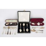 Fifteen various small silver spoons 18th century and later SILVER COLLECTION OF SIR RAY TINDLE