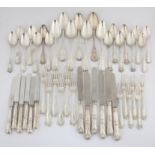 Composite collection of Kings pattern silver flatware ( some with variations such as hour glass),