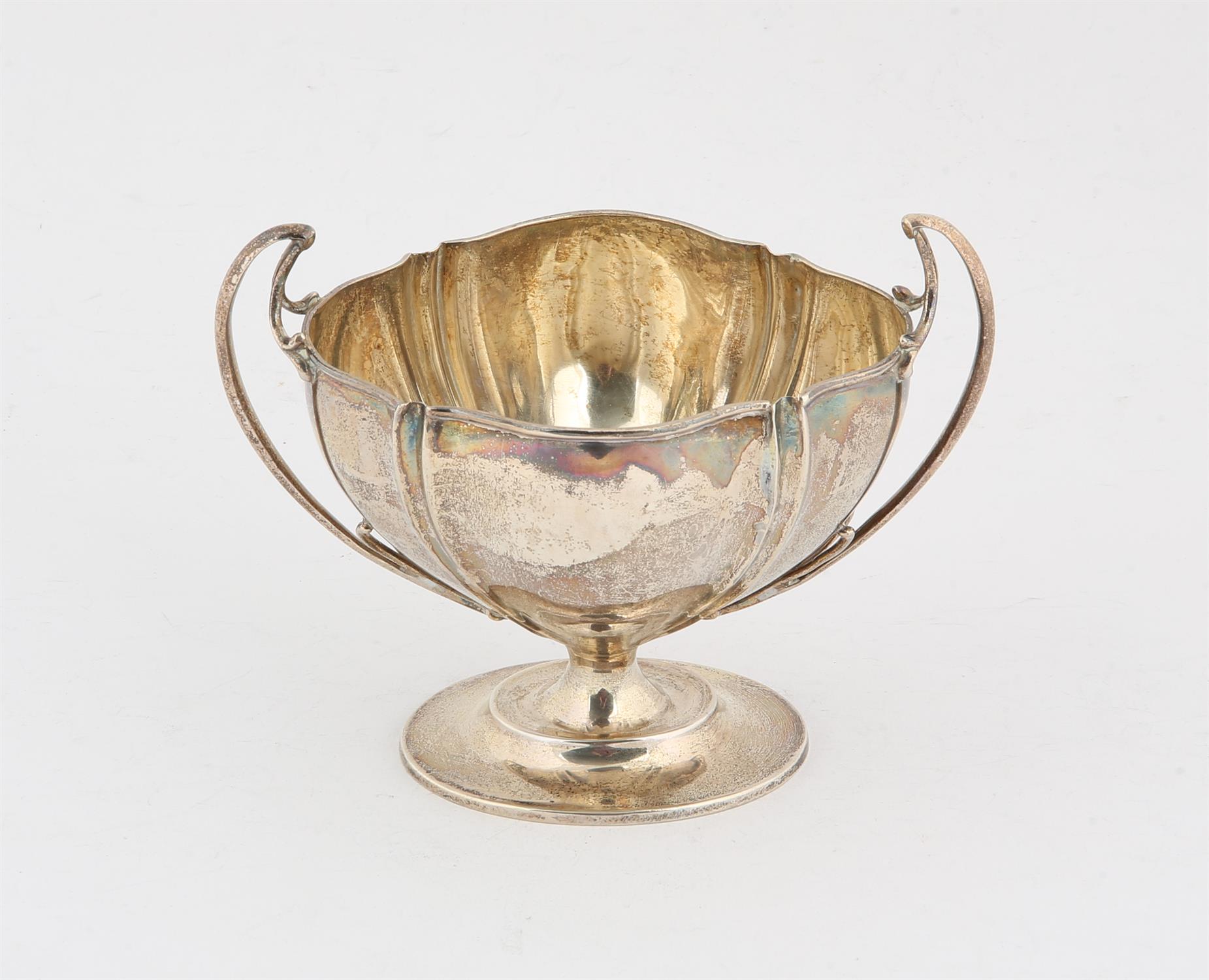 George V silver two handled oval sugar bowl, 5 ozs 158 grams SILVER COLLECTION OF SIR RAY TINDLE