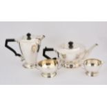 George V Art Deco four piece tea and coffee service by Josiah Williams & Co (David Landsborough