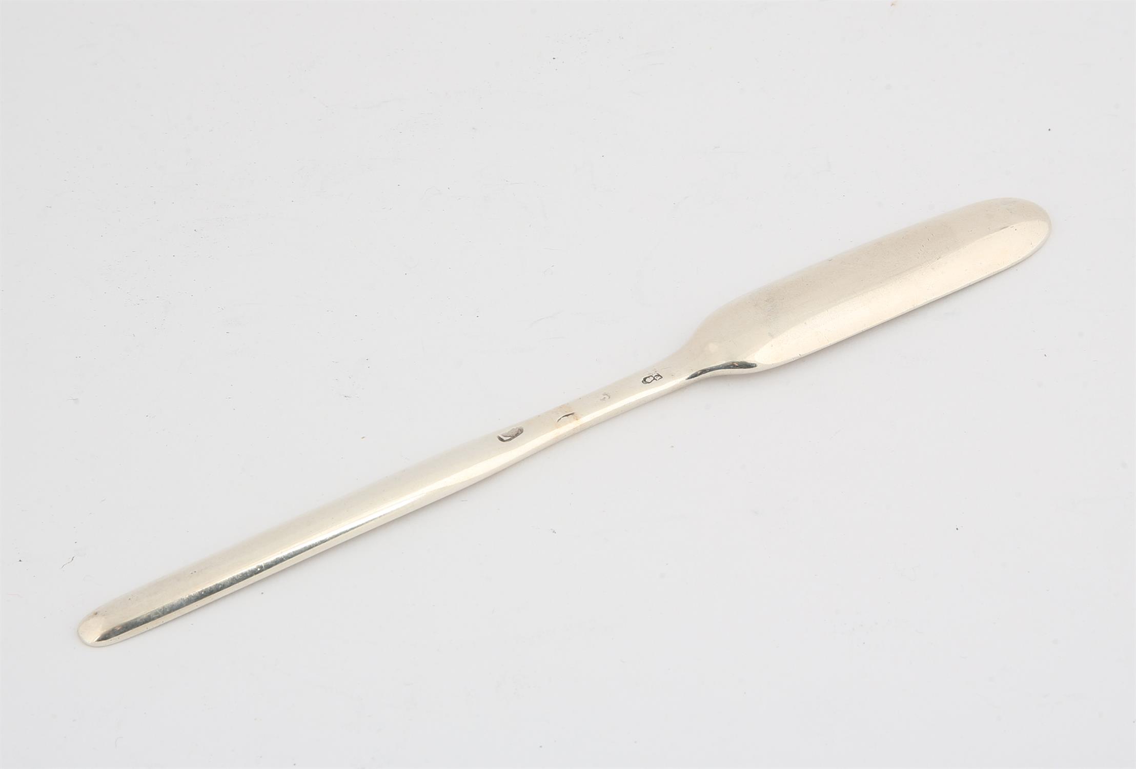 George I/II silver marrow scoop by Paul Hanet, 8" SILVER COLLECTION OF SIR RAY TINDLE CBE DL - Image 2 of 2