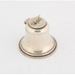 Novelty silver inkwell in the form of a bell SILVER COLLECTION OF SIR RAY TINDLE CBE DL