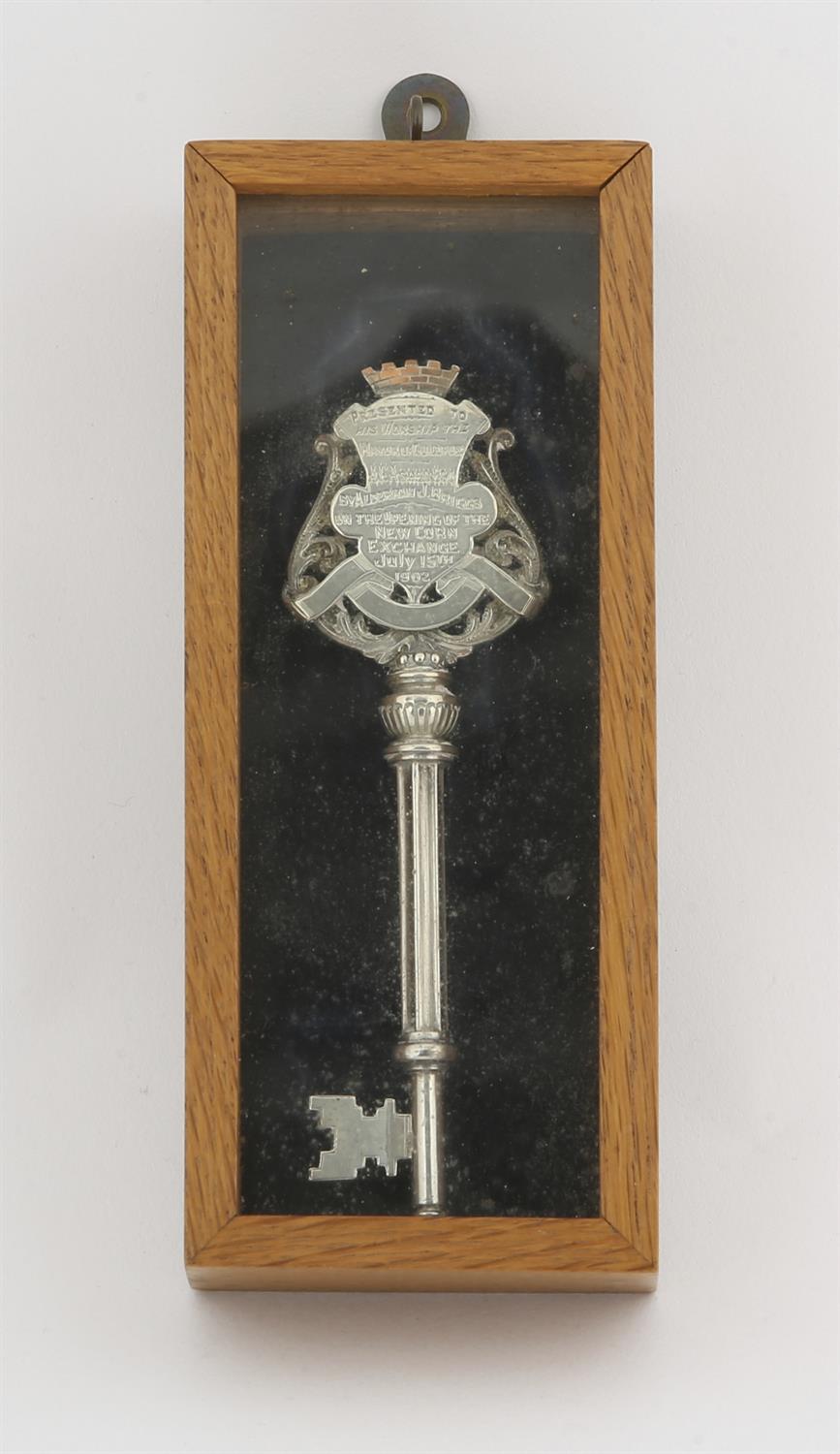 Of Guildford interest, presentation silver key "Presented to the Mayor of Guildford...