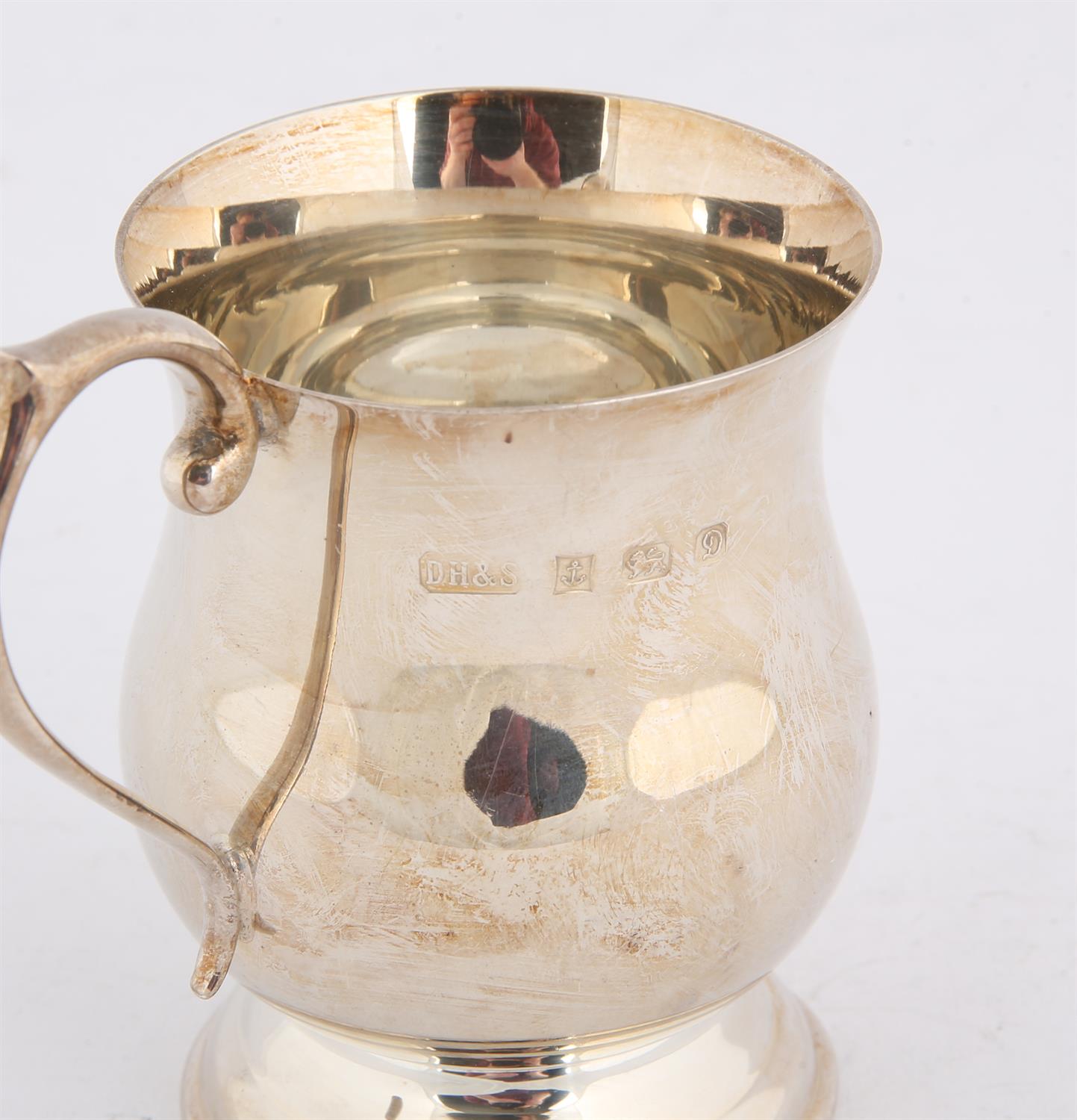 Silver baluster shaped cream jug, 4.1 ozs 129 grams SILVER COLLECTION OF SIR RAY TINDLE CBE DL - Image 2 of 2