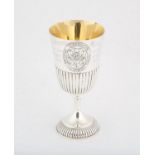 Victorian silver goblet trophy of cycling interest, engraved "Mile bicycle handicap London Athletic