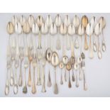 Approx. forty various foreign silver spoon and forks SILVER COLLECTION OF SIR RAY TINDLE CBE DL