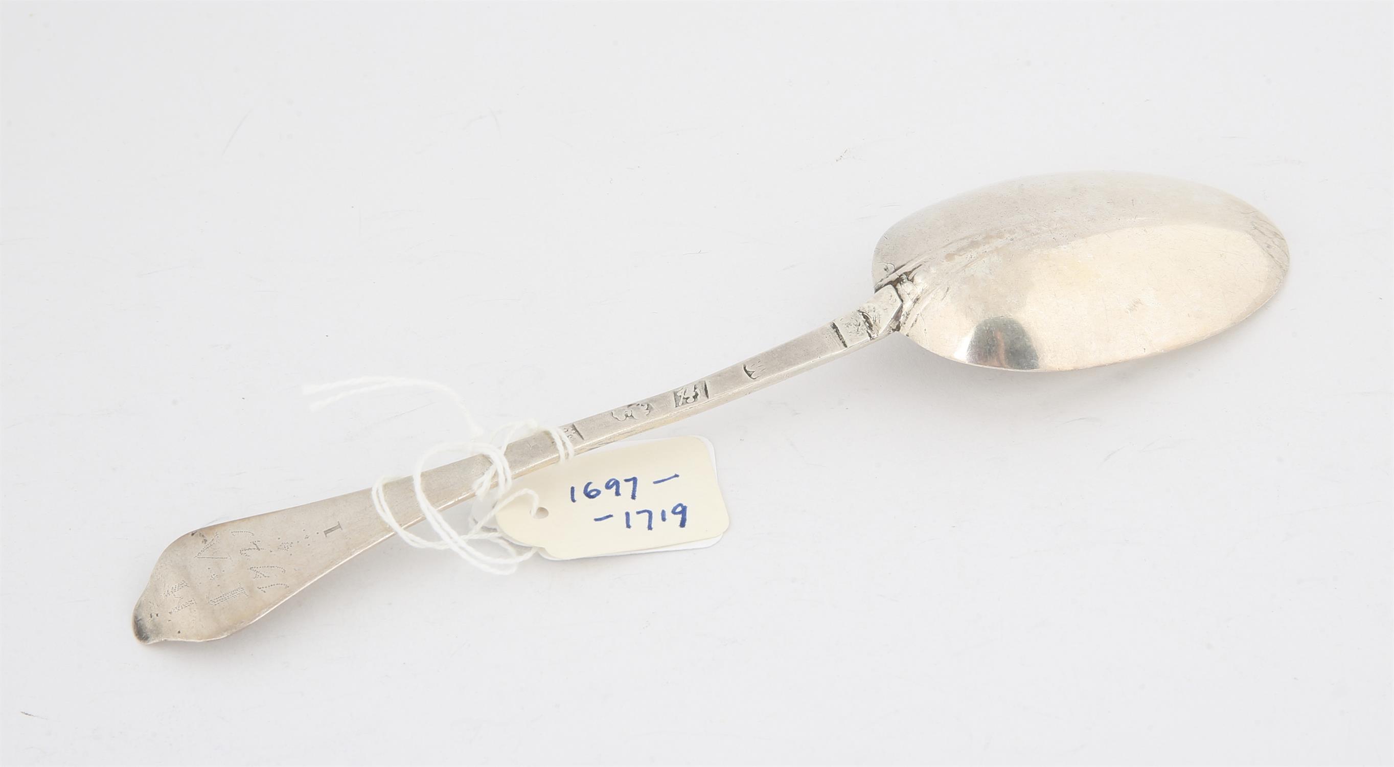 Dog nose silver spoon, marks indistinct but probably circa 1700 SILVER COLLECTION OF SIR RAY - Image 2 of 2