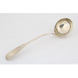 George IV, silver, fiddle pattern large ladle, by D McD, Glasgow, 1822 13.5", 7 ozs 218 grams,