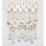 Nineteen various silver Kings pattern small spoons, SILVER COLLECTION OF SIR RAY TINDLE CBE DL