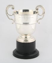 George V, silver two handled cup of Devonshire regiment interest, inscribed "Presented by Hon