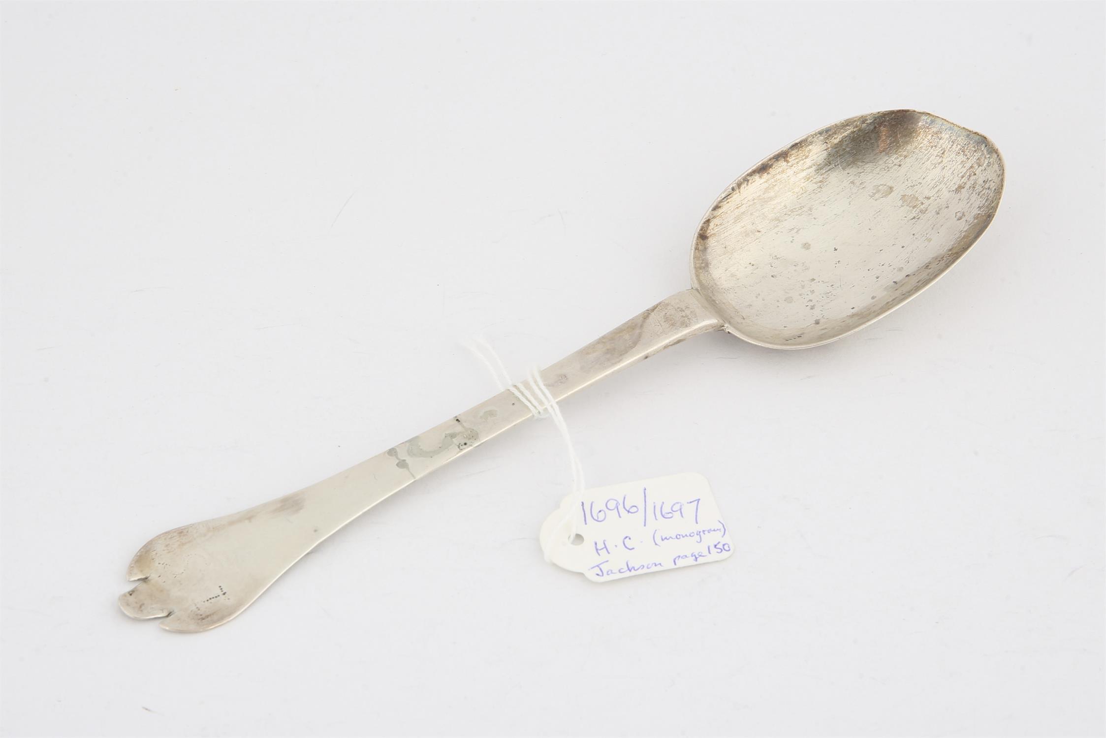 Late 17th century trifid end silver spoon SILVER COLLECTION OF SIR RAY TINDLE CBE DL