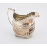 George III silver cream jug, on ball feet, 4 ozs 126 grams SILVER COLLECTION OF SIR RAY TINDLE
