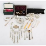 PLEASE NOTE THAT THE SPOON AND BUTTER KNIFE IN THIS LOT HAVE BEEN WITHDRAWN (IVORY HANDLED,