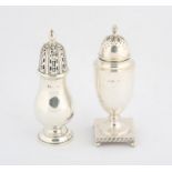 Two silver sugar casters, 8.75 ozs SILVER COLLECTION OF SIR RAY TINDLE CBE DL 1926-2022 The