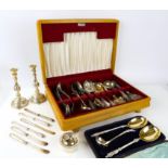 Various silver plated items including cutlery SILVER COLLECTION OF SIR RAY TINDLE CBE DL