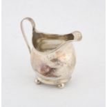 George III silver cream jug on ball feet 2.7 ozs 84 grams SILVER COLLECTION OF SIR RAY TINDLE CBE