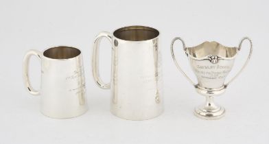 Three pieces of Regimental silver (one possibly plated). SILVER COLLECTION OF SIR RAY TINDLE CBE