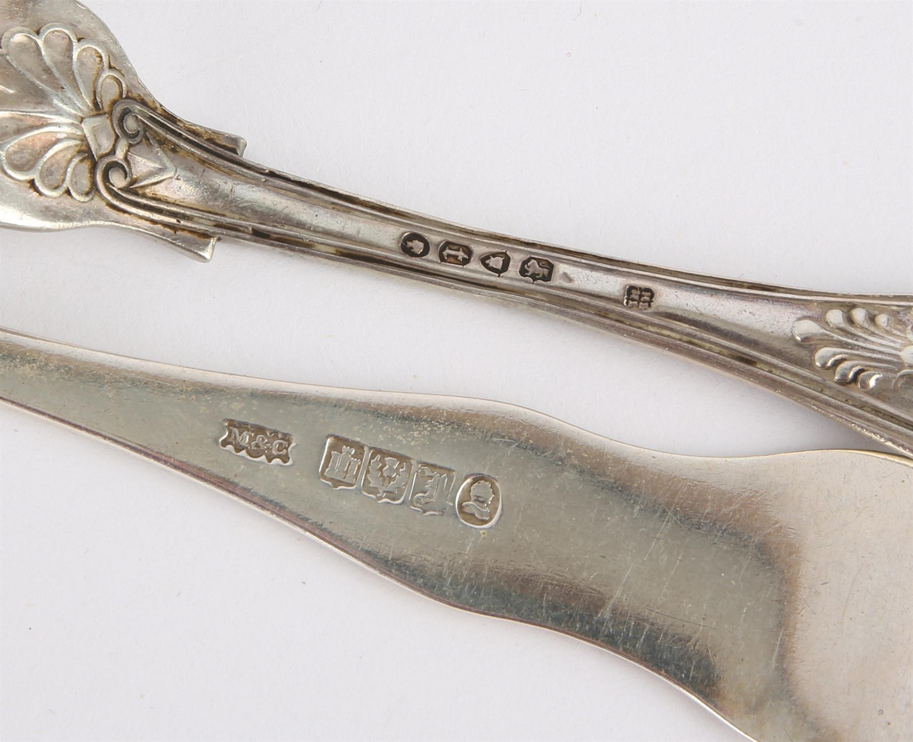 Composite selection of various George III and later Kings Pattern silver flatware, - Image 2 of 2