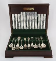 Victorian regimental silver cutlery, engraved with the 11th North Devonshire crest,