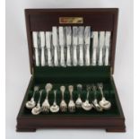 Victorian regimental silver cutlery, engraved with the 11th North Devonshire crest,