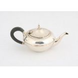 20th century silver round small teapot, Chester, 8.7 ozs 272 grams SILVER COLLECTION OF SIR RAY