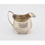 George III silver cream jug on ball feet, 3.7 ozs 117 grams SILVER COLLECTION OF SIR RAY TINDLE