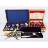 Sundry silver plated items including flatware SILVER COLLECTION OF SIR RAY TINDLE CBE DL