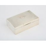 Engine turned silver cigarette box 15 cms, gross weight, 14 ozs 430 grams SILVER COLLECTION OF