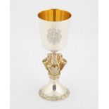 Goblet with gilt interior and heraldic beasts, made by order of the Kings, Heralds and Pursuivants