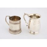 Two silver Christening mugs, 6.3 ozs. 196 grams SILVER COLLECTION OF SIR RAY TINDLE CBE DL
