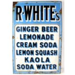 20th Century enamel advertising sign for R. Whites, (some losses) 76cm x 50.5cm