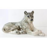 Royal Copenhagen recumbent lioness,