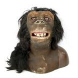 WowWee Chimpanzee animatronic bust, 2005, battery powered, lacking remote control, 28.5cm high,