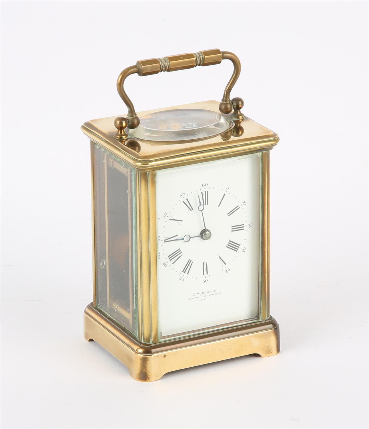 J W Benson carriage clock