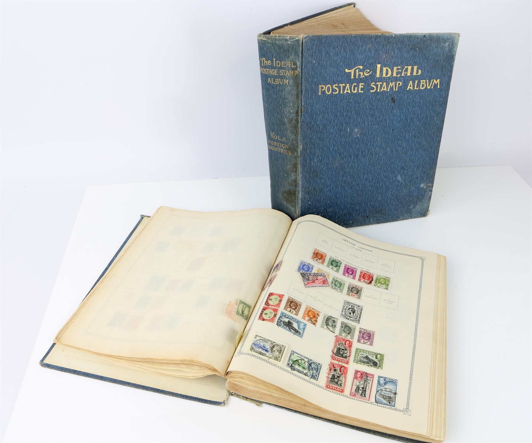 Two Ideal Stamp Albums with World Stamps Mint and Used up to 1936 with Great Britain and British