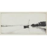 Martin Hardie (British, 1875-1952), 'Derelict on the Towy', etching, signed lower right margin, 14.