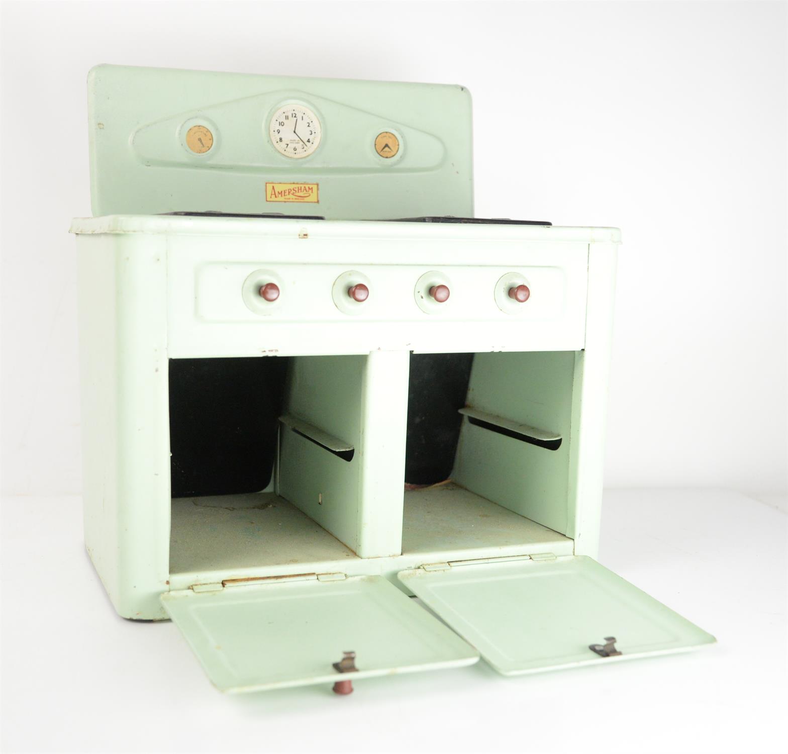 Childs tin plate Amersham range cooker with twin hobs and two ovens, h32.5 x w31.5 x d19cm, - Image 2 of 5