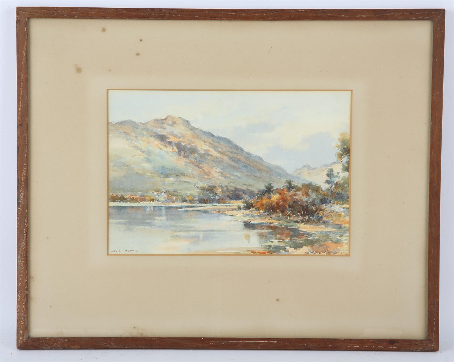 Frank Watson Wood (British, 1862-1953), 'Blue Hills from Loch Lubnaig', watercolour, - Image 2 of 4