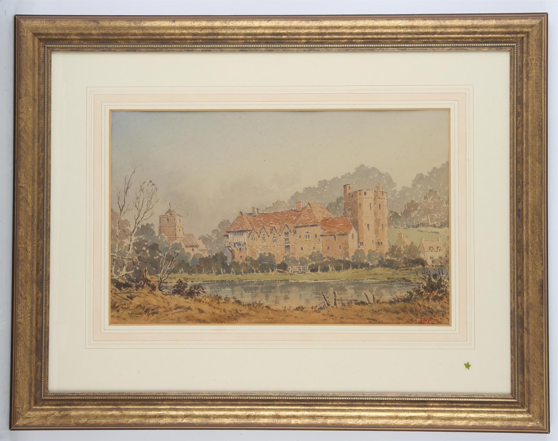 John W. Gough (British, twentieth century), Stokesay Castle, Shropshire, watercolour, - Image 2 of 4